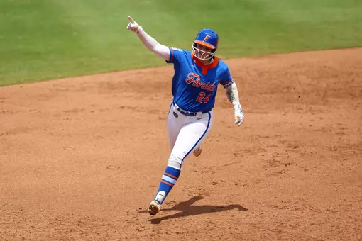 Madison Walker hits a home run during Super Regionals
