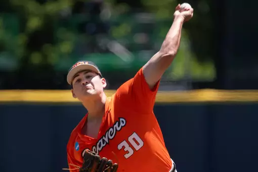Gators transfer pitcher Trey Morris, who pitched at Oregon State as a freshman in 2026.