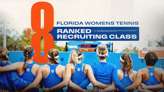 Women't Tennis Recruiting Graphic Ranked No. 8 In the Nation