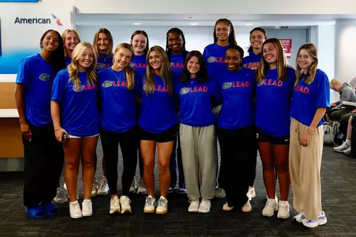 GatorsLead Global Greece 2026 trip - Front row (from left): Lily Bruce, Sophia Sindelar, Bella Lee, Jocelyn Sasson, Clark Hamilton, Colleen Ryan, Keeghan Edwards. Back row: Asia Phillips, Allison Fling, Abby Elmore, Madison Walker, Jayden Emmanuel, Kira Hutson, Paloma Peña