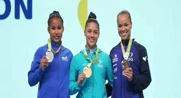 Incoming Gator freshman Simone Rose (left) won Pan American Championships silver in uneven bars and balance beam 260621