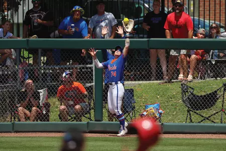 Ella Wesolowski during the Gators' game against the Texas Tech on Friday, May 22, 2026 at Katie Seashole Pressly Softball Stadium in Gainesville, FL / UAA Communications photo by Hannah White