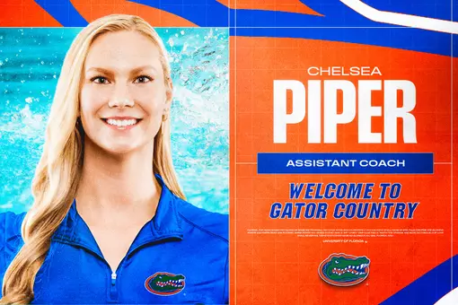 Chelsea Piper headshot graphic that says "Welcome to Gator Country"