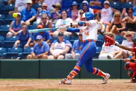 Ella Wesolowski during the Gators' game against the Texas Tech on Friday, May 22, 2026 at Katie Seashole Pressly Softball Stadium in Gainesville, FL / UAA Communications photo by Hannah White
