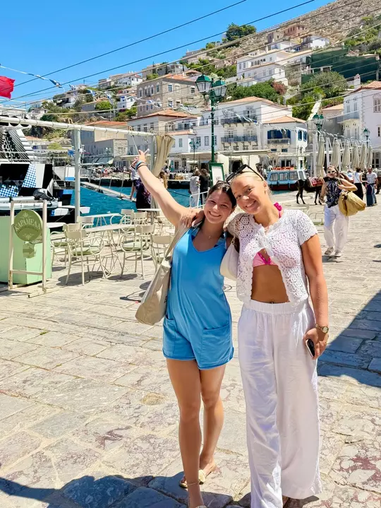 Jocelyn Sasson (left) and Lily Bruce - Saronic Gulf excursion