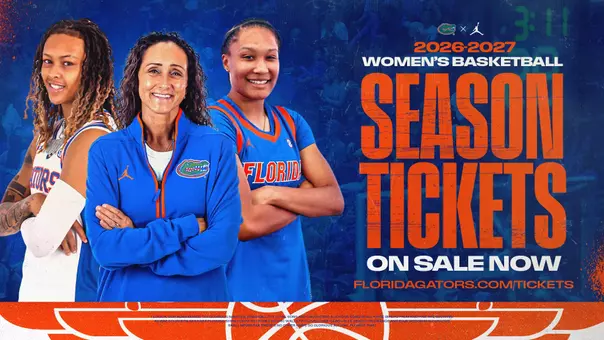 "2026-27 Season Tickets On Sale Now" Graphic for Women's Basketball