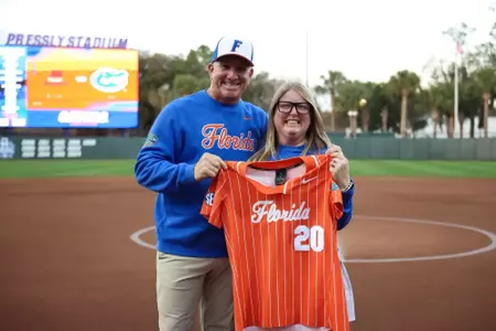 Tim Walton during the Gators' game against Jacksonville on Wednesday, February 11, 2026 at Katie Seashole Pressly Softball Stadium in Gainesville, FL / UAA Communications photo by Hannah White