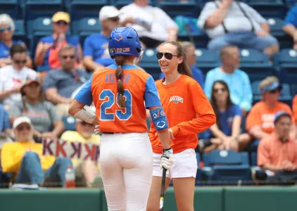 Kaitlyn Floor during the Gators' game against the Ole Miss Rebels on Saturday, April 29, 2023 at Katie Seashole Pressly Softball Stadium in Gainesville, FL / UAA Communications photo by Hannah White