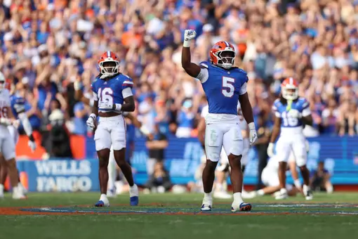 Myles Graham celebrating against Texas