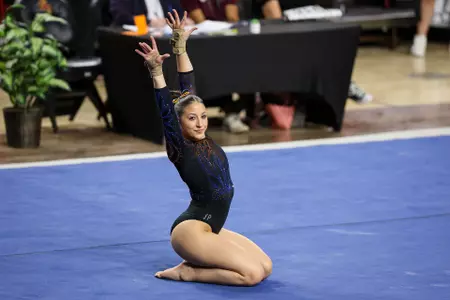 Danie Ferris competes floor exercise at 2026 NCAA Phoenix Regional