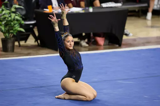 Danie Ferris competes floor exercise at 2026 NCAA Phoenix Regional