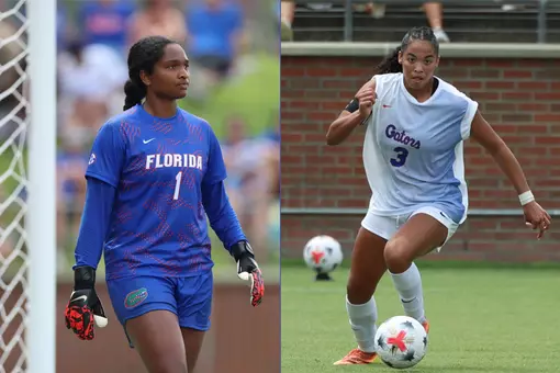 Jayden Emmanuel (left) and Kyra Taylor claimed Aug. 24, 2026 SEC Player of the Week honors