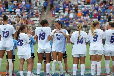 Courtney Hogan during pre-match introductions 260823