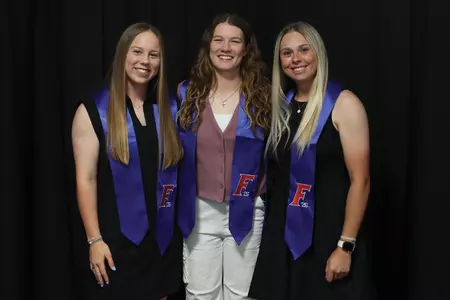 Kenleigh Cahalan, Cassidy McLellan and Kendall Grover will become Gator Grads this weekend.
