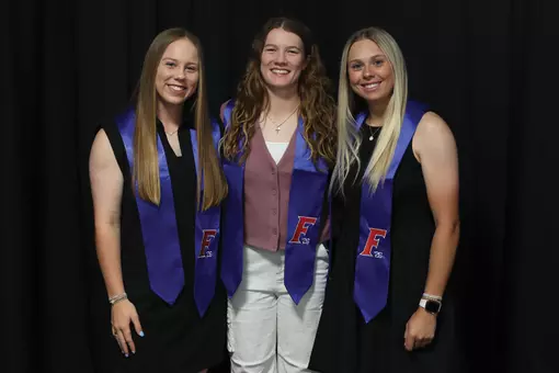 Kenleigh Cahalan, Cassidy McLellan and Kendall Grover will become Gator Grads this weekend.