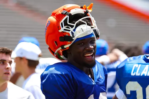 during the Gators' practice on Saturday, August 15, 2026 at Ben Hill Griffin Stadium in Gainesville, FL / UAA Communications photo by Hannah White