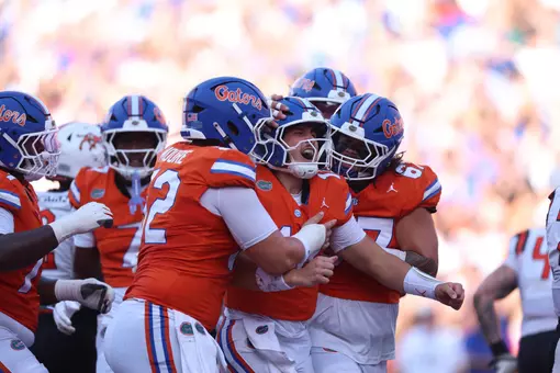 during the Gators' game against the Campbell Camels on Saturday, September 12, 2026 at Ben Hill Griffin Stadium in Gainesville, Fla. / UAA Communications photo by Hannah White