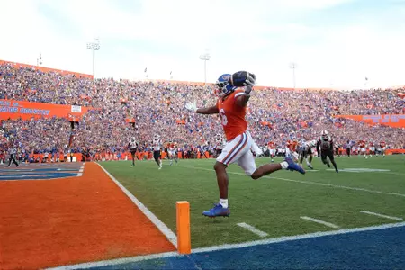 during the Gators' game against the Campbell Camels on Saturday, September 12, 2026 at Ben Hill Griffin Stadium in Gainesville, Fla. / UAA Communications photo by Hannah White