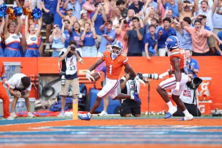 during the Gators' game against the Campbell Camels on Saturday, September 12, 2026 at Ben Hill Griffin Stadium in Gainesville, Fla. / UAA Communications photo by Hannah White