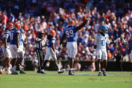 during the Gators' game against the Ole Miss Rebels on Saturday, September 26, 2026 at Ben Hill Griffin Stadium in Gainesville, Fla. / UAA Communications photo by Hannah White