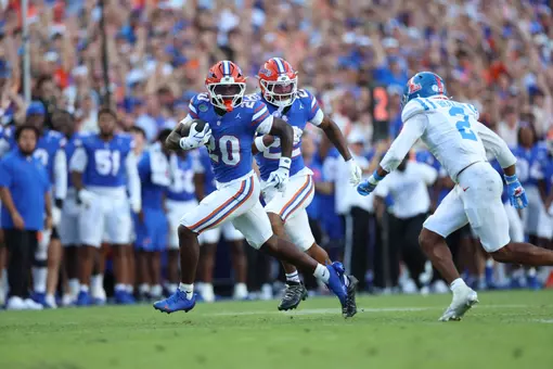 during the Gators' game against the Ole Miss Rebels on Saturday, September 26, 2026 at Ben Hill Griffin Stadium in Gainesville, Fla. / UAA Communications photo by Hannah White