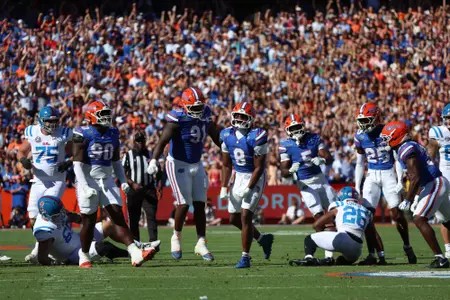 Aaron Chiles Celebrates Stop against Ole Miss