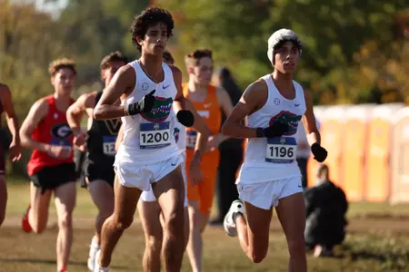 Jonathan Leon and Josh Ruiz Running During Cross Country Meet