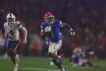 Vernell Brown III during the Gators' game against the Florida Atlantic Owls on Saturday, September 5, 2026 at Ben Hill Griffin Stadium in Gainesville, Fla. / UAA Communications photo by Audrey Djuricich
