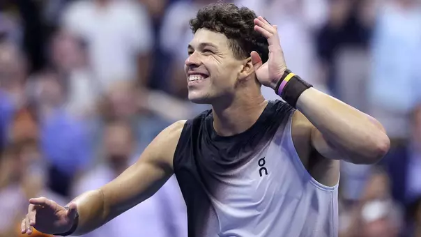 Shelton reaction after winning US Open quarterfinal match