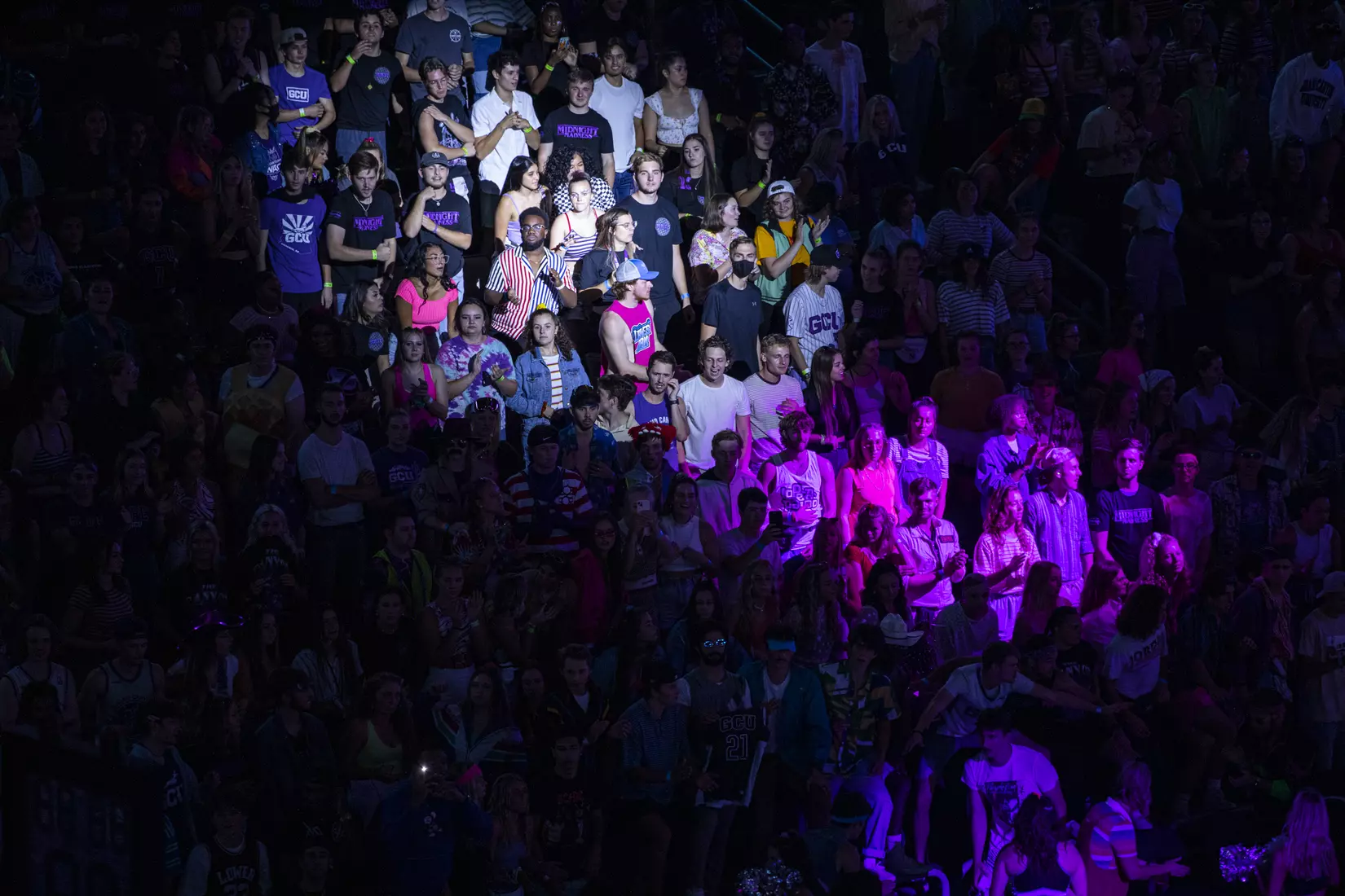 PHOENIX, AZ - October 1: The GCU Havocs pack GCU Arena for the unofficial tip-off to basketball season at 2021 Midnight Madness.