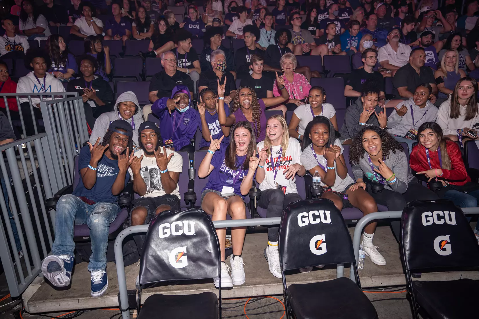 PHOENIX, AZ - October 1: The GCU Havocs pack GCU Arena for the unofficial tip-off to basketball season at 2021 Midnight Madness.