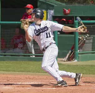 Junior outfielder R.J. Etchebarren had three hits and three runs scored in a 20-12 win over Hilo Sunday.