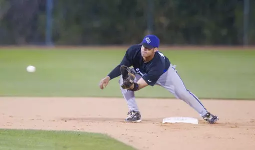 Gavin Tucker makes the play at second base against ASU.