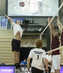 Connor Dougherty had eight kills and a .375 hitting percentage against No. 12 Loyola Thursday.