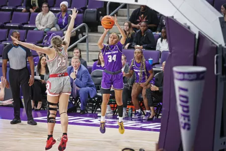 Phoenix, AZ Nov. 25 , 2023: GCU gets a 63-40 win over Nicholls in the GCU Classic at GCU Arena. Photo David Kadlubowski/GCU