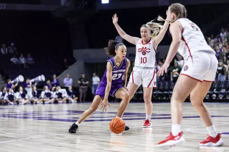 Phoenix, AZ Nov. 6, , 2023: GCU beats St. Mary’s 55-52 at the buzzer in their home opener at GCU Arena.