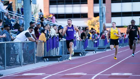 Mariano mid sprint at GCU