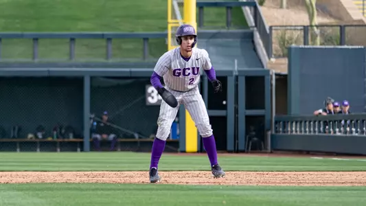 SCOTTSDALE, AZ - FEBRUARY 17: Grand Canyon University baseball defeats University of California San Diego 12-4 on opening day at Salt River Fields for MLB Desert Invitational (Photo by: Rachel Sollazzo/GCU)