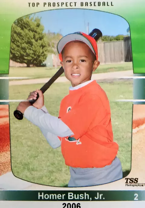 Homer Bush Jr. kid card