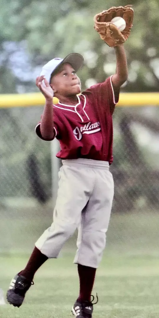 Homer Bush Jr. catch as kid
