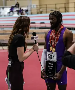 daviciea getting interviewed