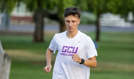 Noah mid run at pratice