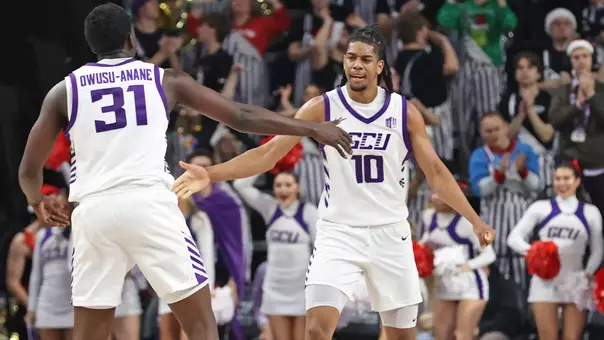 Phoenix, AZ Dec. 2, 2025: The Lopes secure a 67-45 win over Stetson at Global Credit Union Arena. David Kadlubowski/GCU