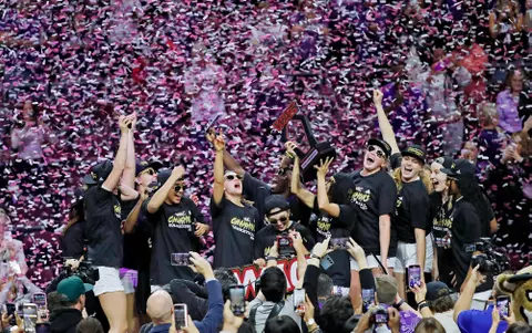 Las Vegas, NV March 15, 2025 : The Lopes win their WAC Championship game 65-62 against UT Arlington in Las Vegas. Sylvia Kadlubowski/GCU