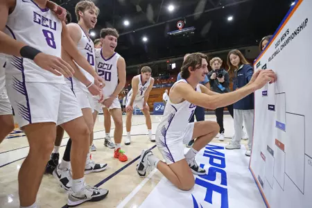 Malibu, Calif. April 23, 2025 : The Lopes beat Concordia 3 sets to 0 during the second round of the MSPF Tournament at Pepperdine University in Malibu, California. David Kadlubowski/GCU