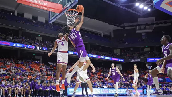 Boise, ID Jan. 7, 2026: The Lopes earn a 75-58 win over Boise State at ExtraMile Arena in Boise, ID. David Kadlubowski/GCU