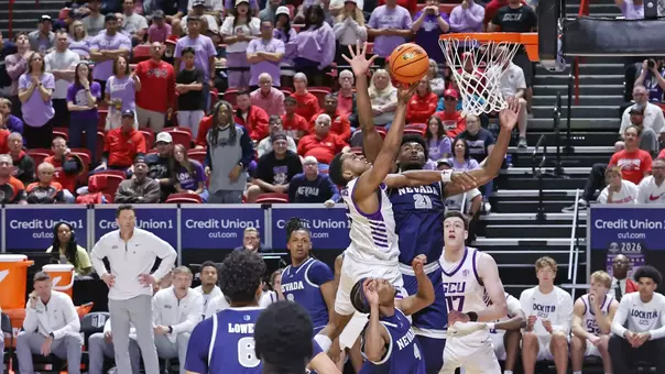 Las Vegas, NV. March 12, 2026: The Lopes fall 80-84 against Nevada in the Quarterfinal of the Mountain West Tournament in Las Vegas, Nevada. David Kadlubowski/GCU
