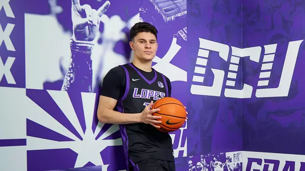 Phoenix, AZ : April 15, 2026: Men’s basketball recruit Dylan Darling. David Kadlubowski/GCU