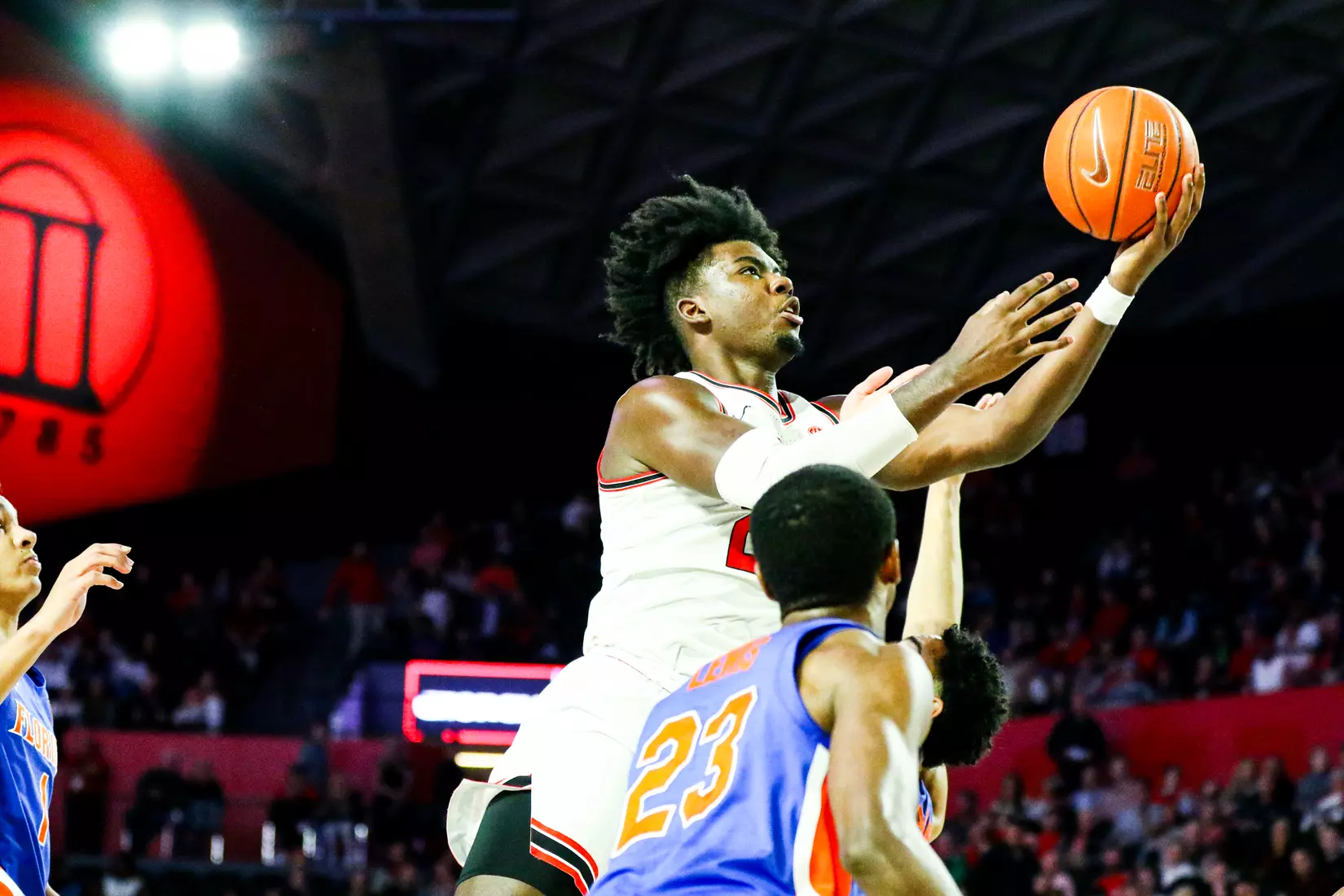Georgia basketball player Rayshaun Hammonds (20) during a game against Florida at Stegeman Coliseum in Athens, Ga., on Wed., March 4, 2020. (Photo by Tony Walsh)