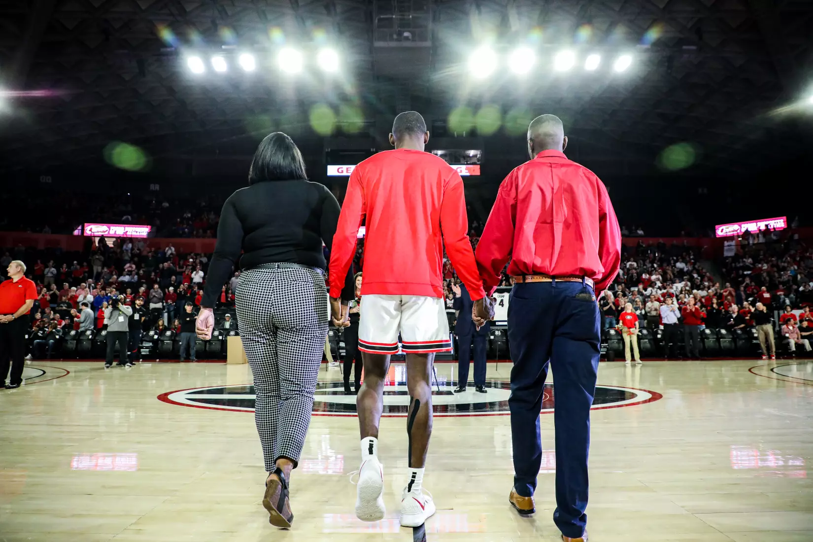 Georgia basketball player Jordan Harris (2) during Georgia's senior night before a game against Florida at Stegeman Coliseum in Athens, Ga., on Wed., March 4, 2020. (Photo by Tony Walsh)